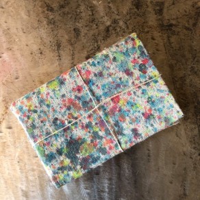 coupon de tissu lin lavé artiste naturel tâches de peinture