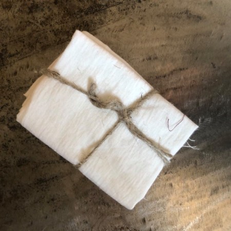 tissu lin lavé blanc en coupon