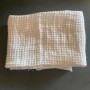 tissu lin éponge blanc nid d'abeille en coupon