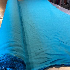 tissu-lin-lave-bleu-turquoise
