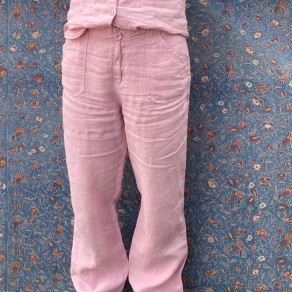 pantalon-lin-femme-rose