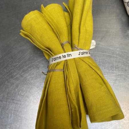 serviettes-jaune