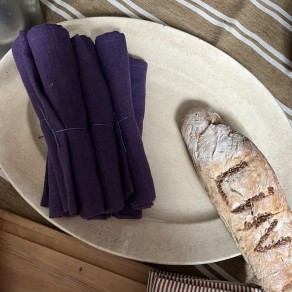 serviettes-lin-violet